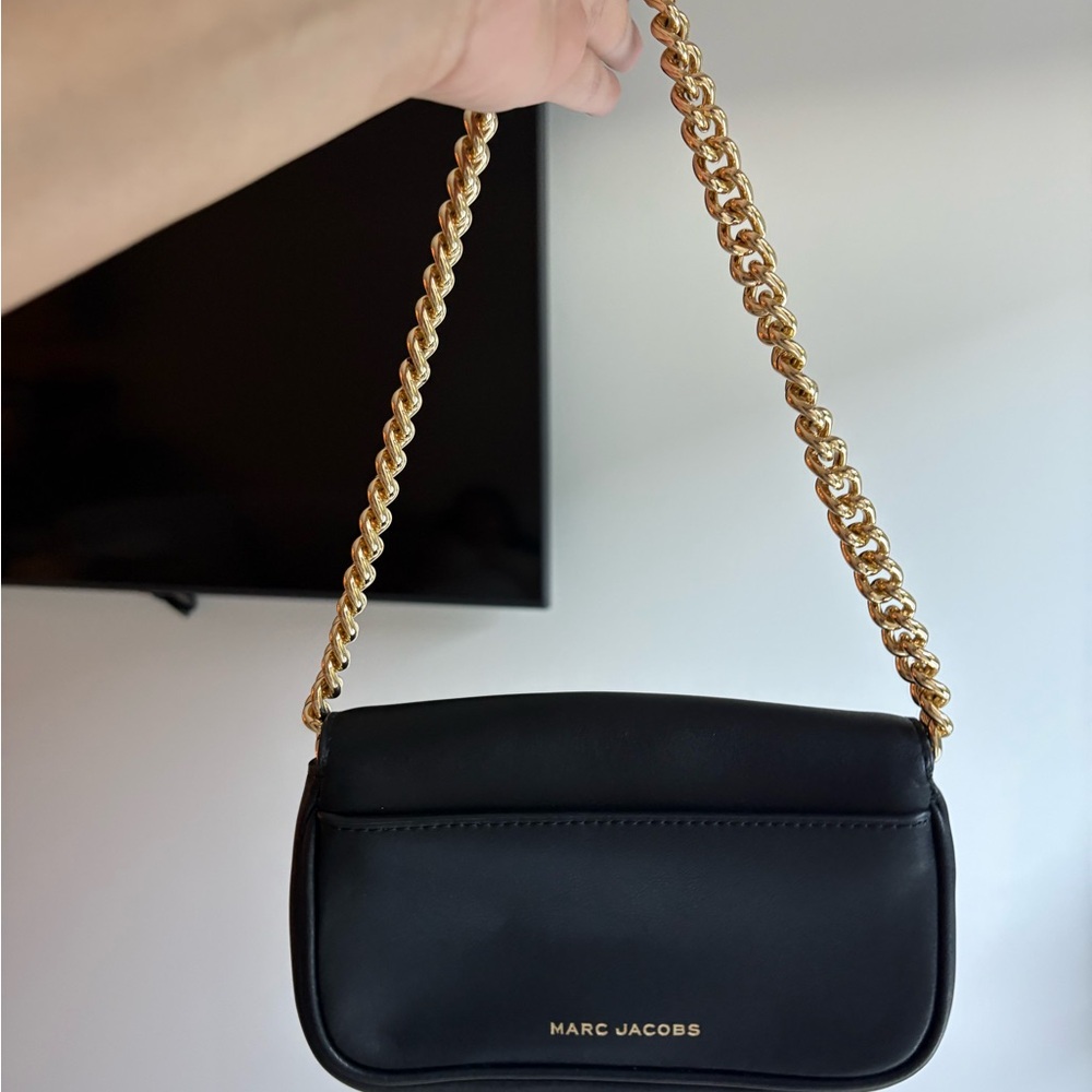 Marc Jacobs Black Mini Bag with Gold Chain - Picture 4 of 5